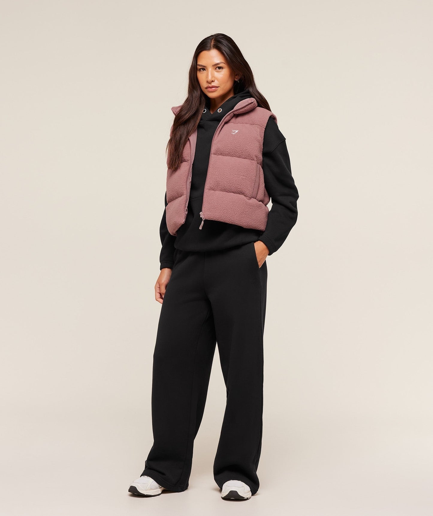Gymshark Borg Puffer Vest - Chestnut Pink