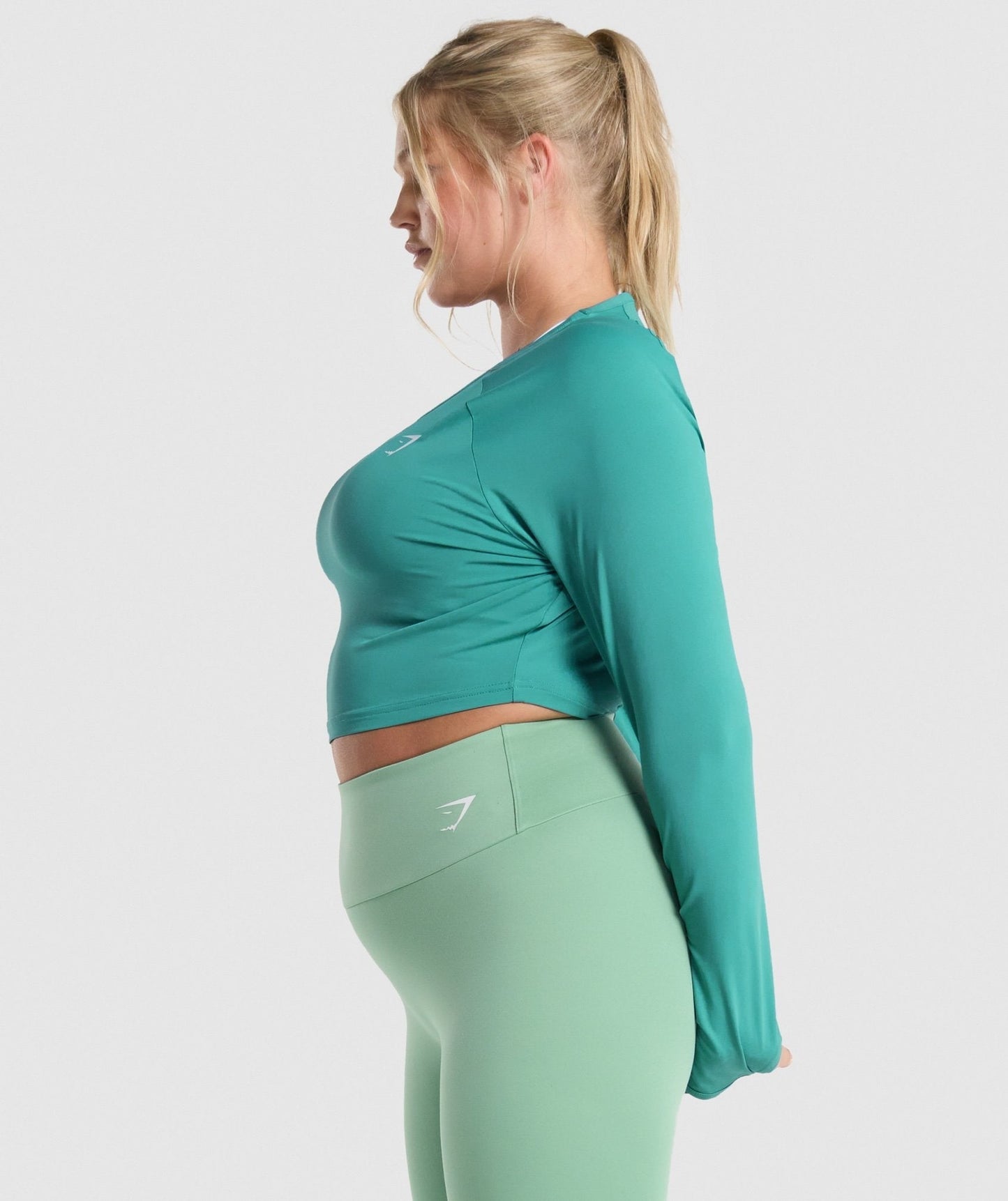Gymshark Training Long Sleeve Crop Top - Teal