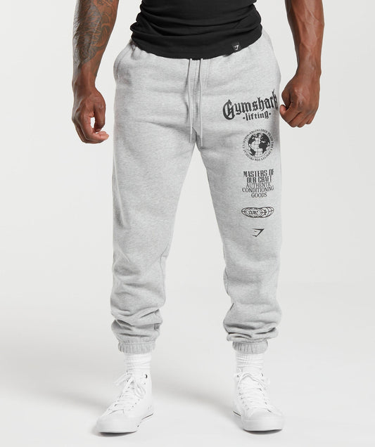 Gymshark Global Lifting Oversized Essential Joggers - Grey