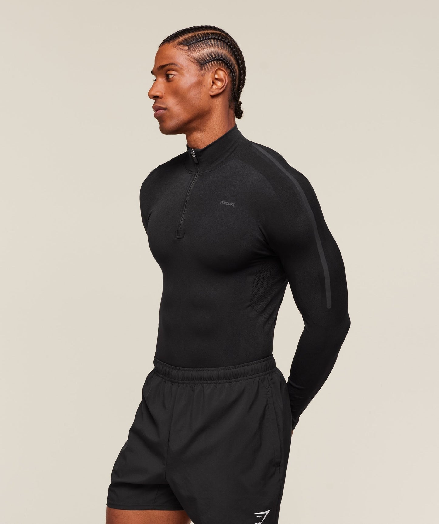 Gymshark everywear Warp Knit 1/4 Zip - Black