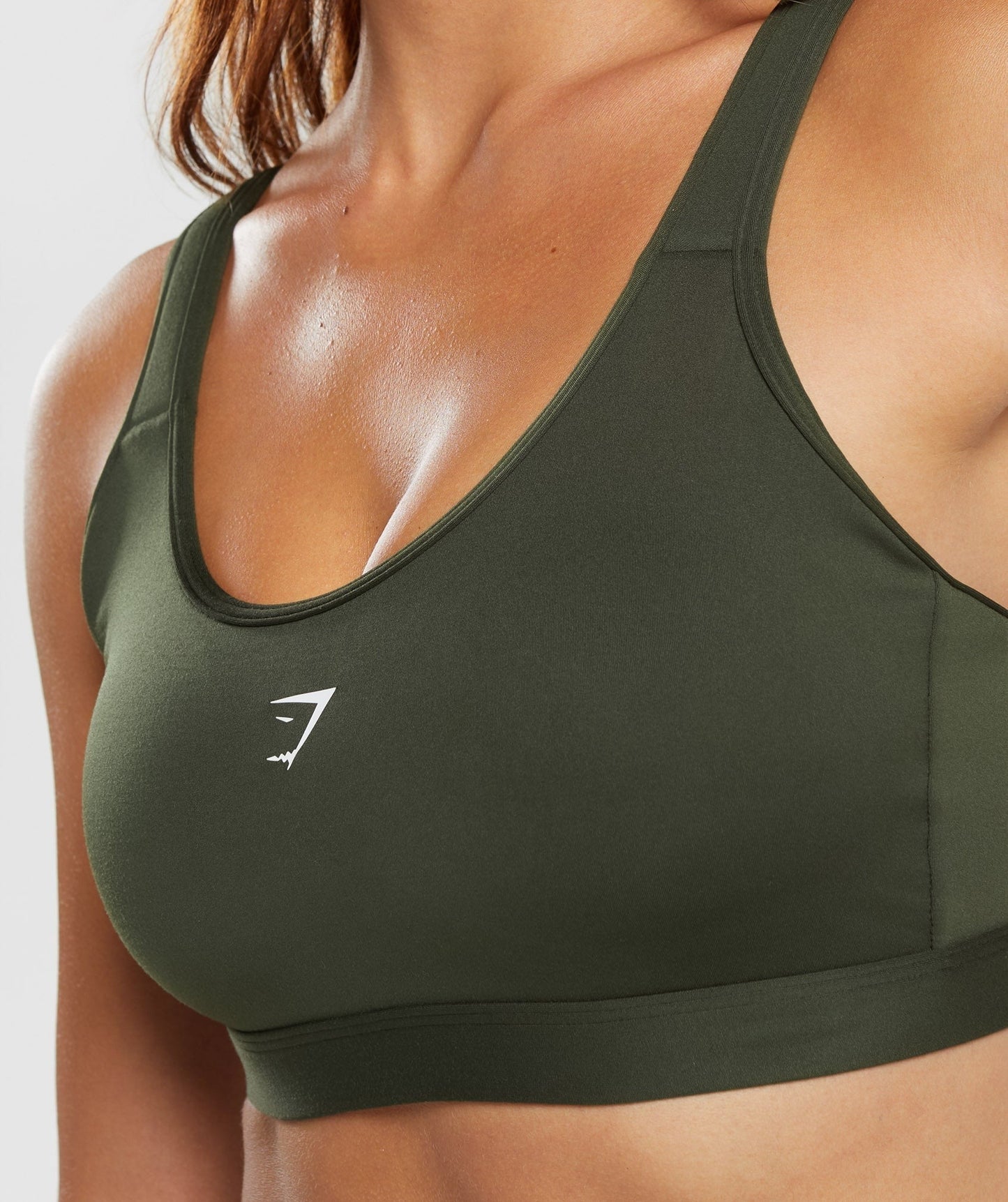 Gymshark FRACTION SPORTS BRA - Winter Olive