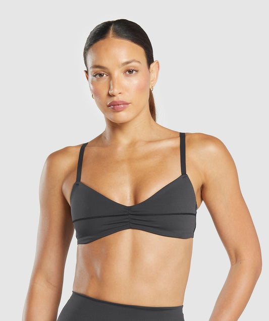 Gymshark Elevate Ruched Sports Bra - Black