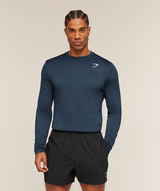 Gymshark Arrival Long Sleeve T-Shirt - Navy