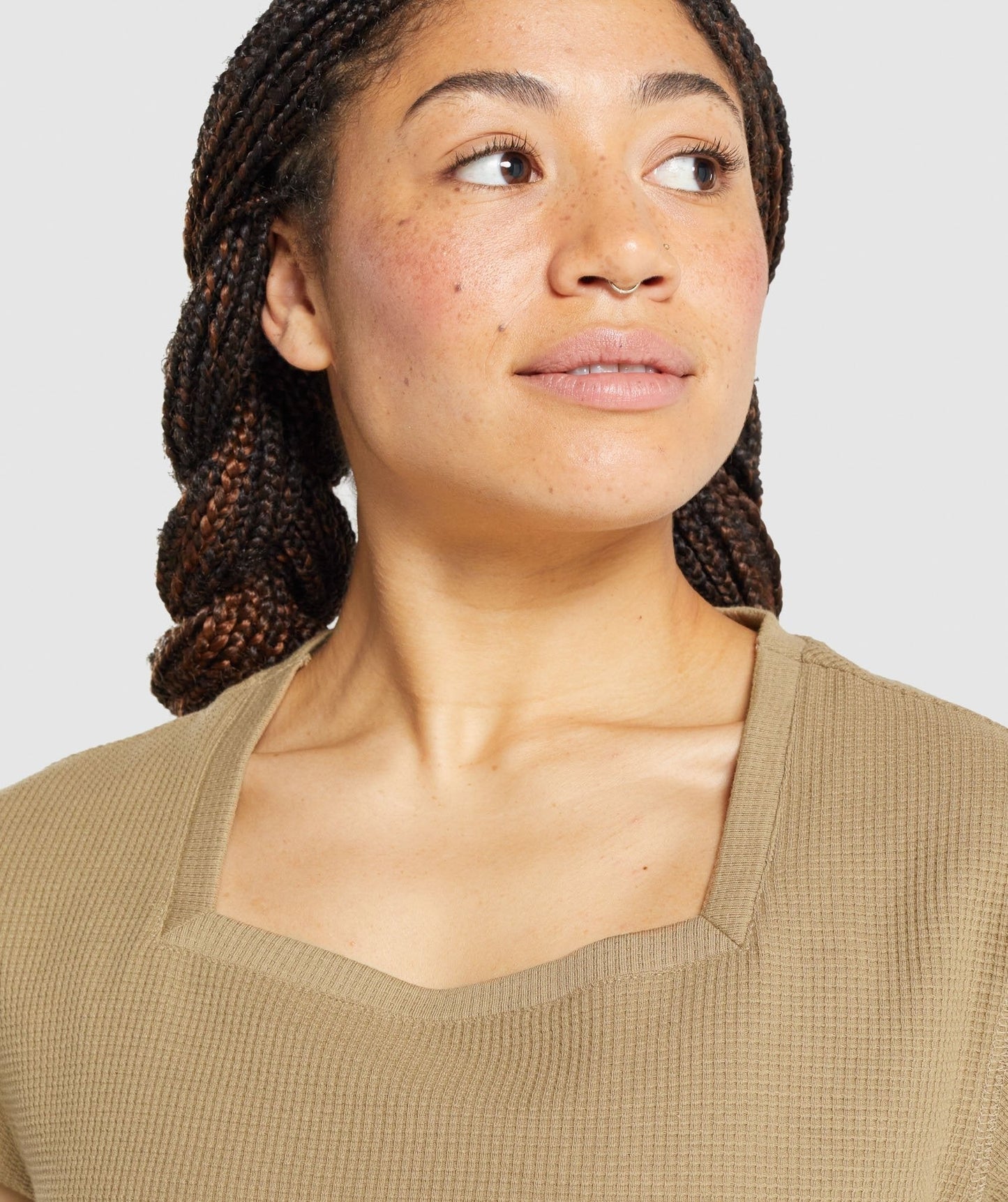 Gymshark Pause Crop Top - Light Brown
