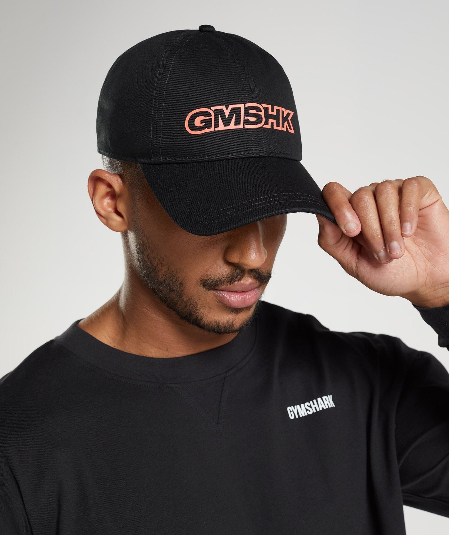 Gymshark GMSHK Baseball Cap - Black/Solstice Orange
