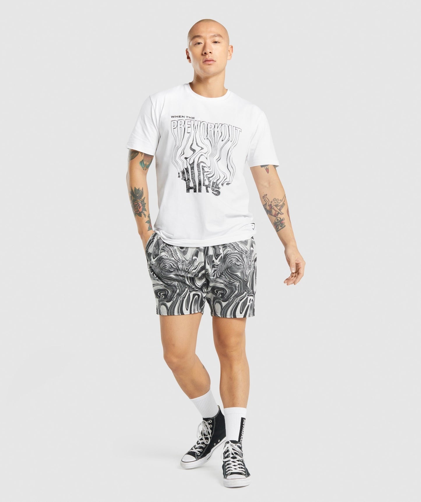 Gymshark Pre-Workout T-Shirt - White