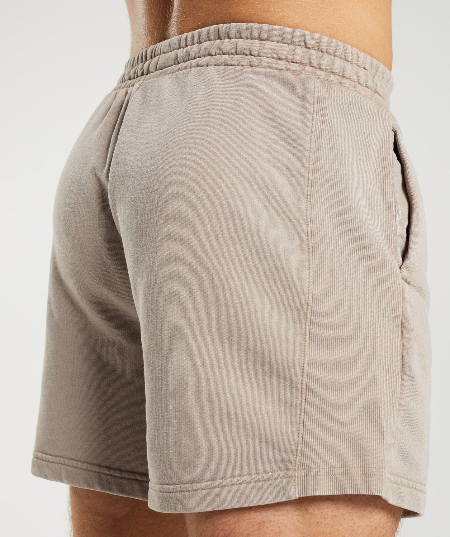 Gymshark Power Washed 5" Shorts - Cement Brown