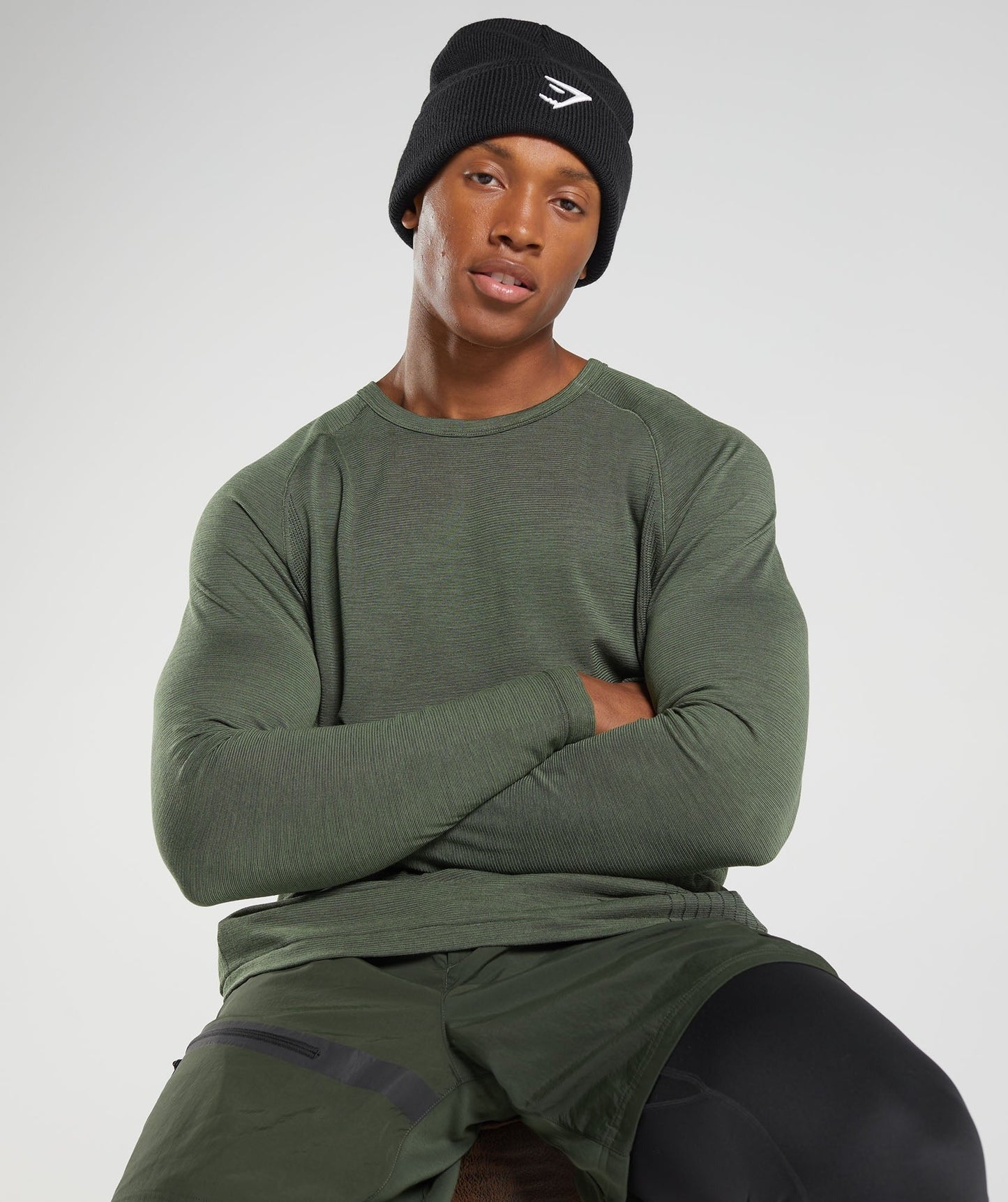 Gymshark Retake Seamless Long Sleeve T-Shirt - Core Olive