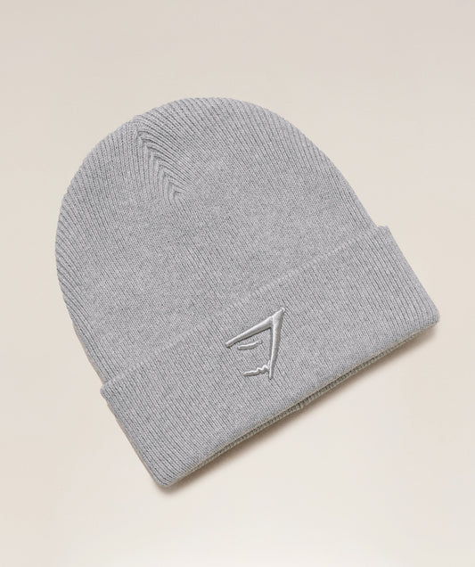 Gymshark Sharkhead Beanie - Light Grey Core Marl
