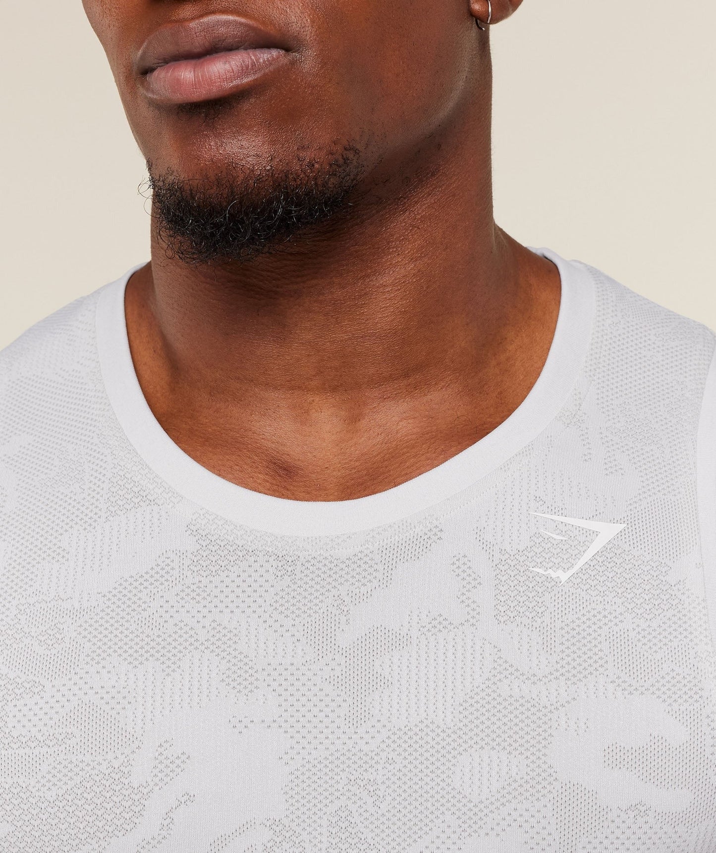 Gymshark Geo Seamless Tank - White/Light Grey