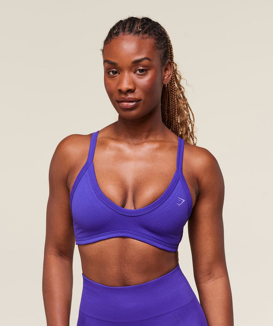 Gymshark Energise Seamless Sports Bra - Cobalt Purple