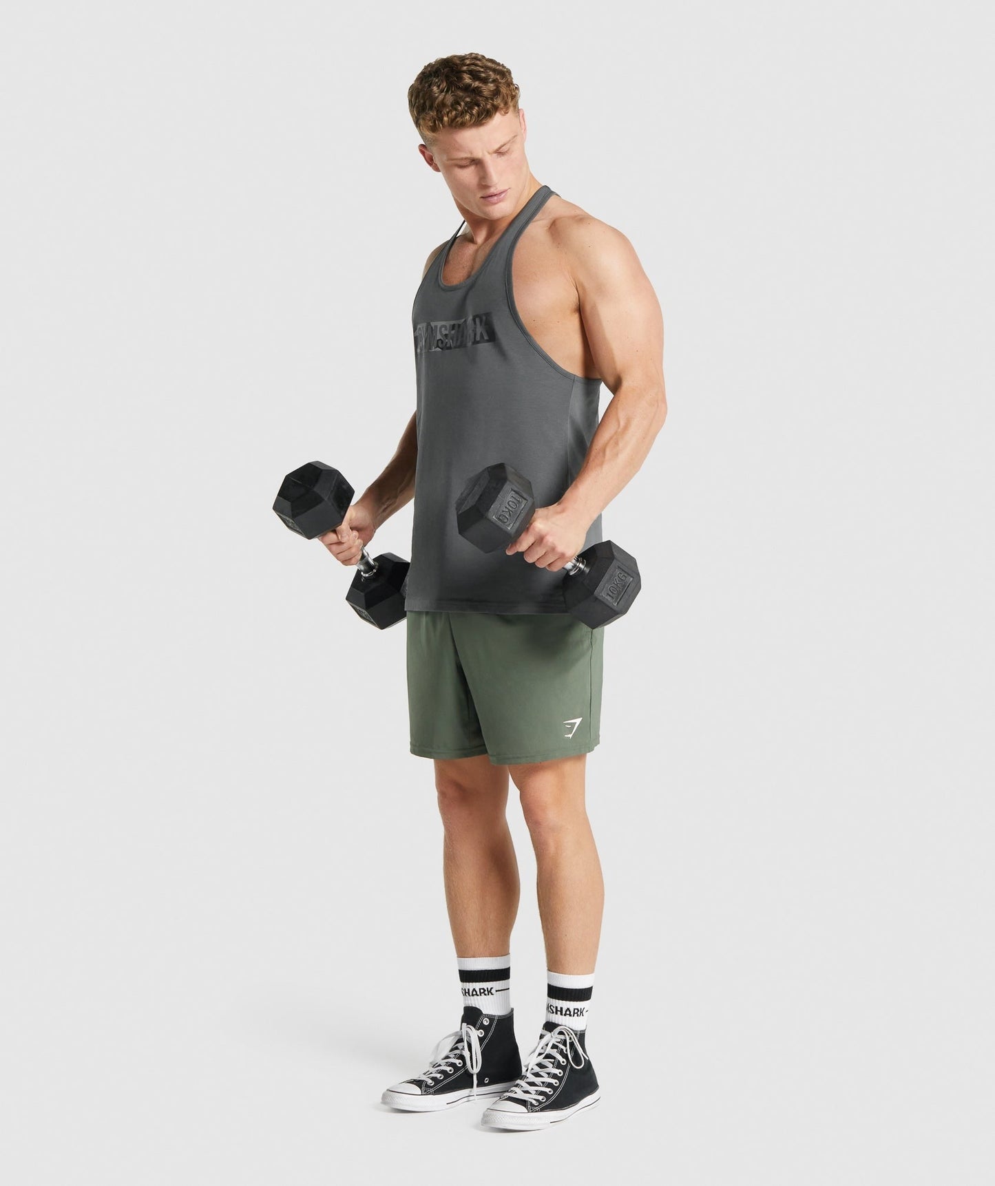 Gymshark Block Infill Stringer - Charcoal