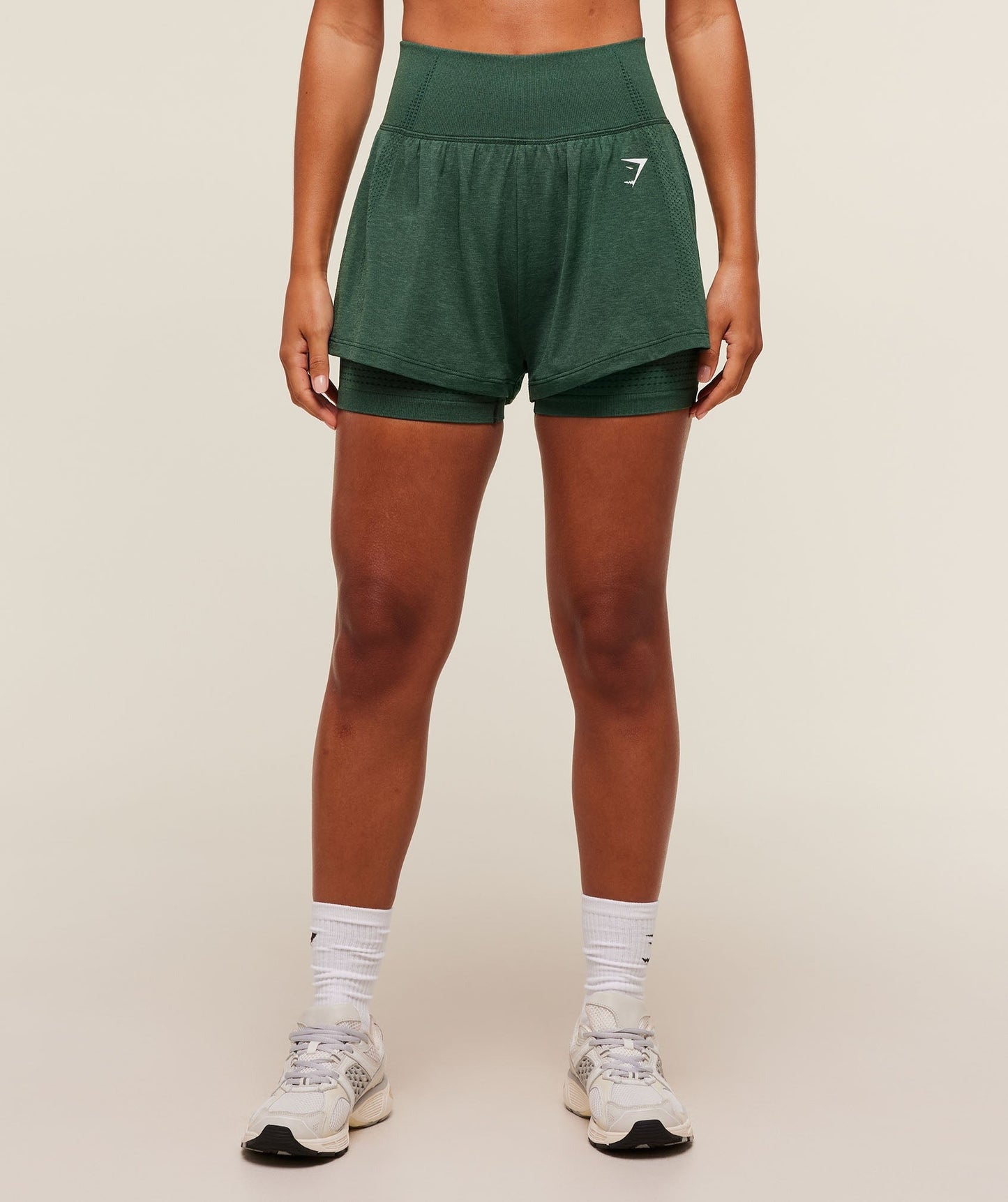 Gymshark Vital 2-in-1 Shorts - Obsidian Green Marl