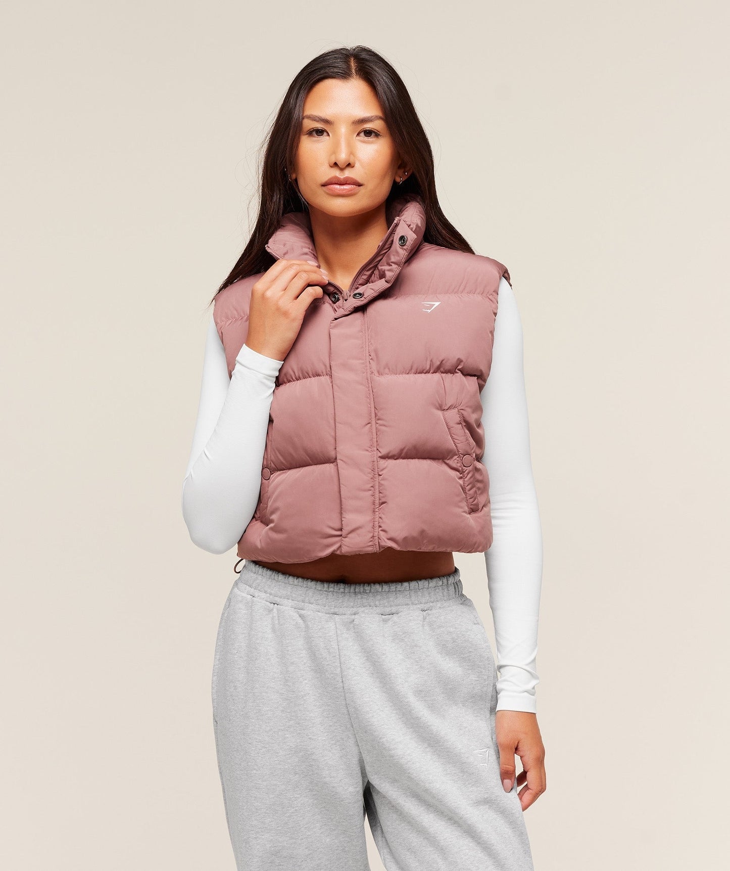 Gymshark Puffer Vest - Brick Brown