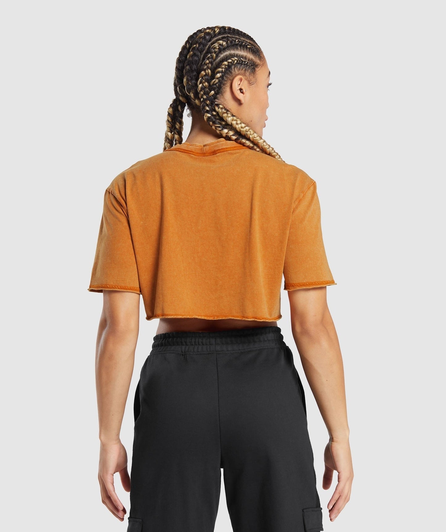 Gymshark Legacy Washed Crop Top - Charred Orange