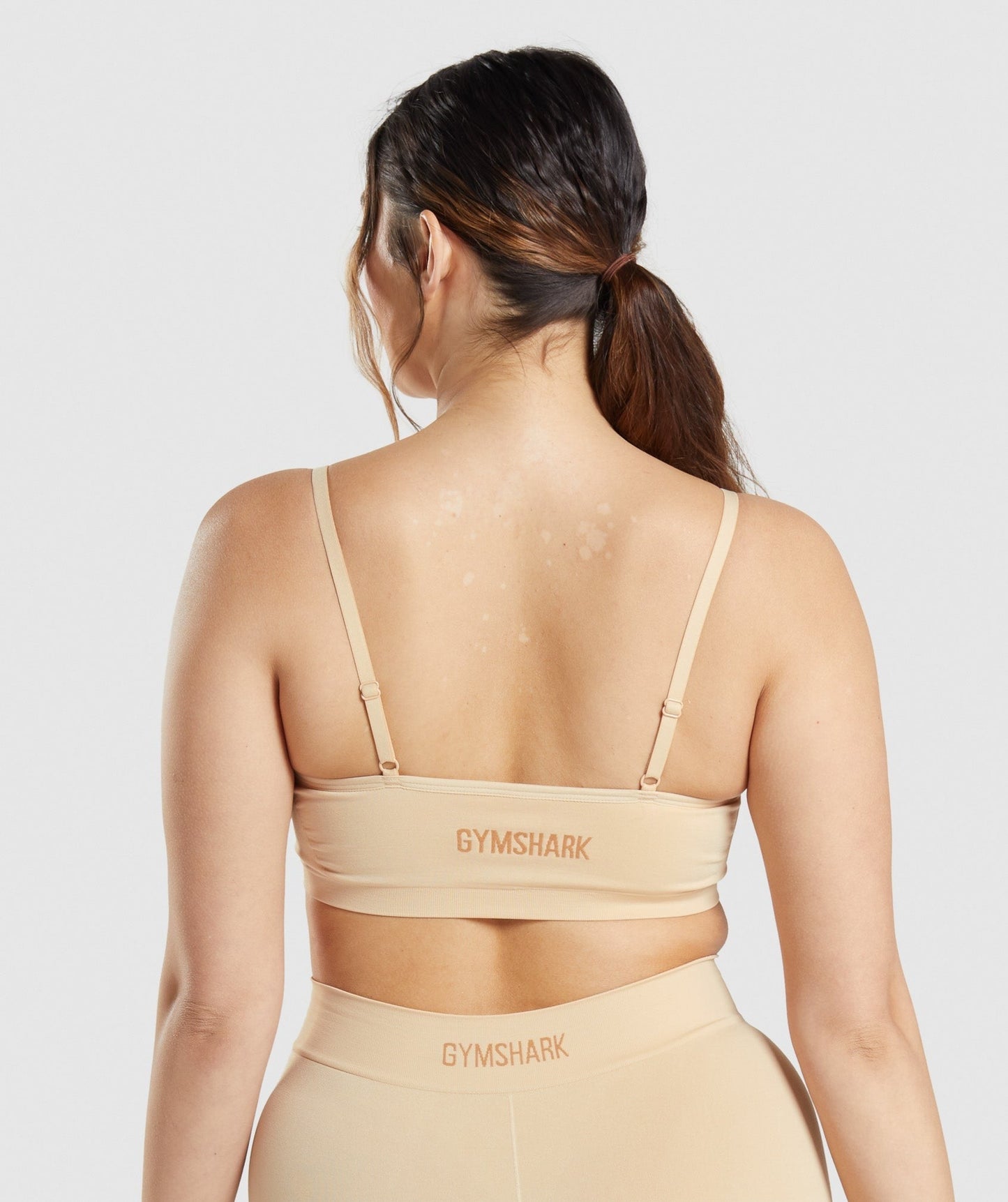 Gymshark Seamless Scoop Neck Bralette - Fawn Light Brown