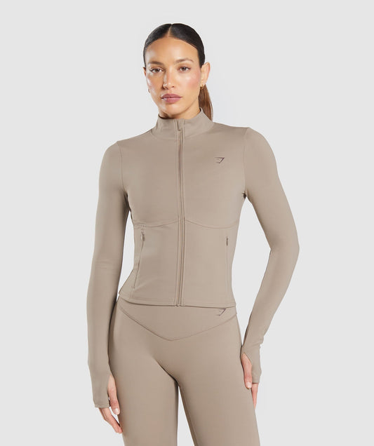 Gymshark Elevate Tracktop - Lifestyle Brown