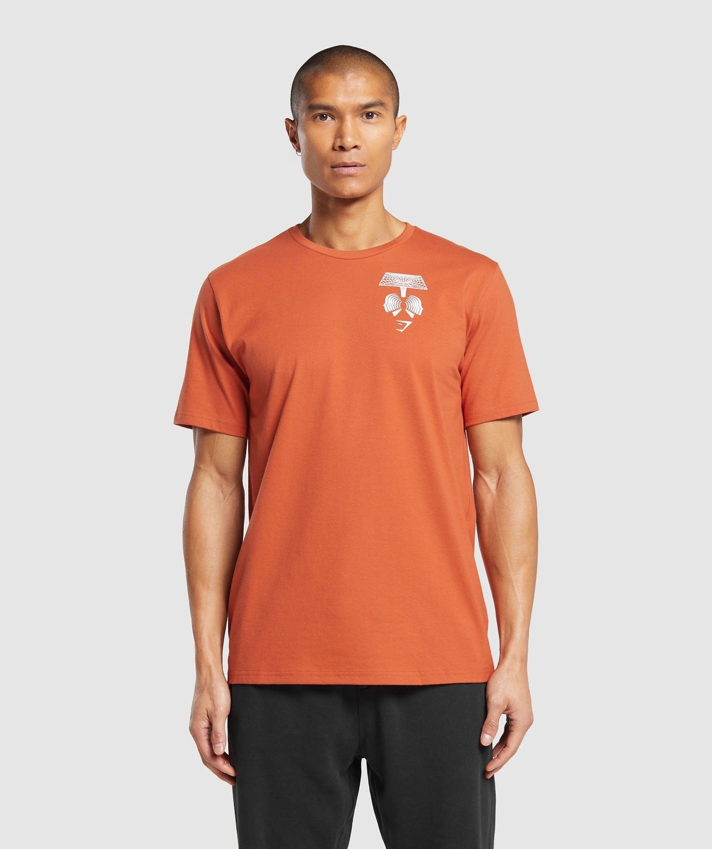 Gymshark Hybrid Wellness T-Shirt - Rust Orange