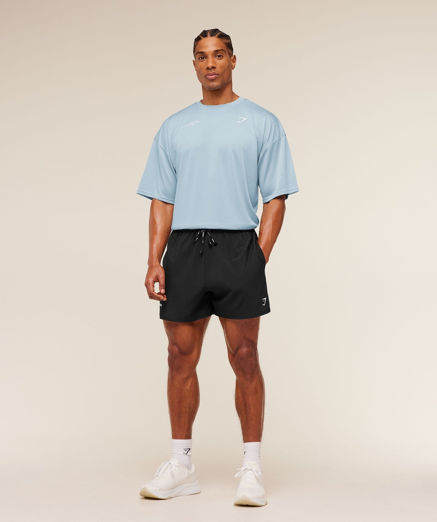 Gymshark Conditioning Club Oversized T-Shirt - Chilled Blue/White
