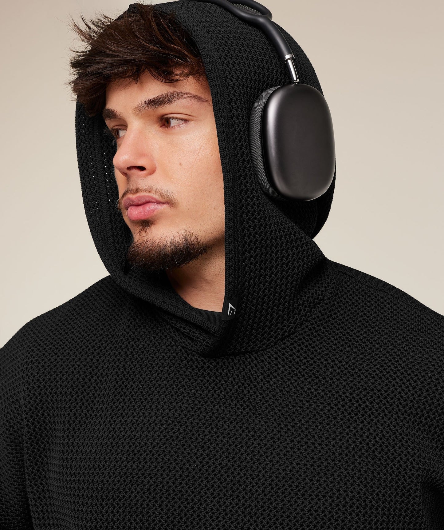 Gymshark Collective Crochet Style Hoodie - Black