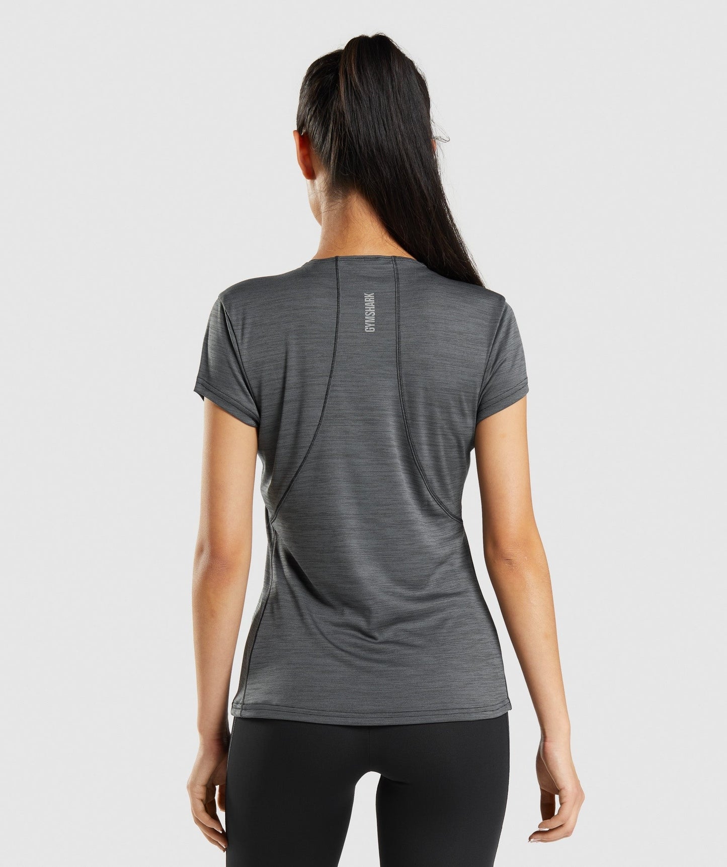 Gymshark Speed T-Shirt - Black/Charcoal Marl