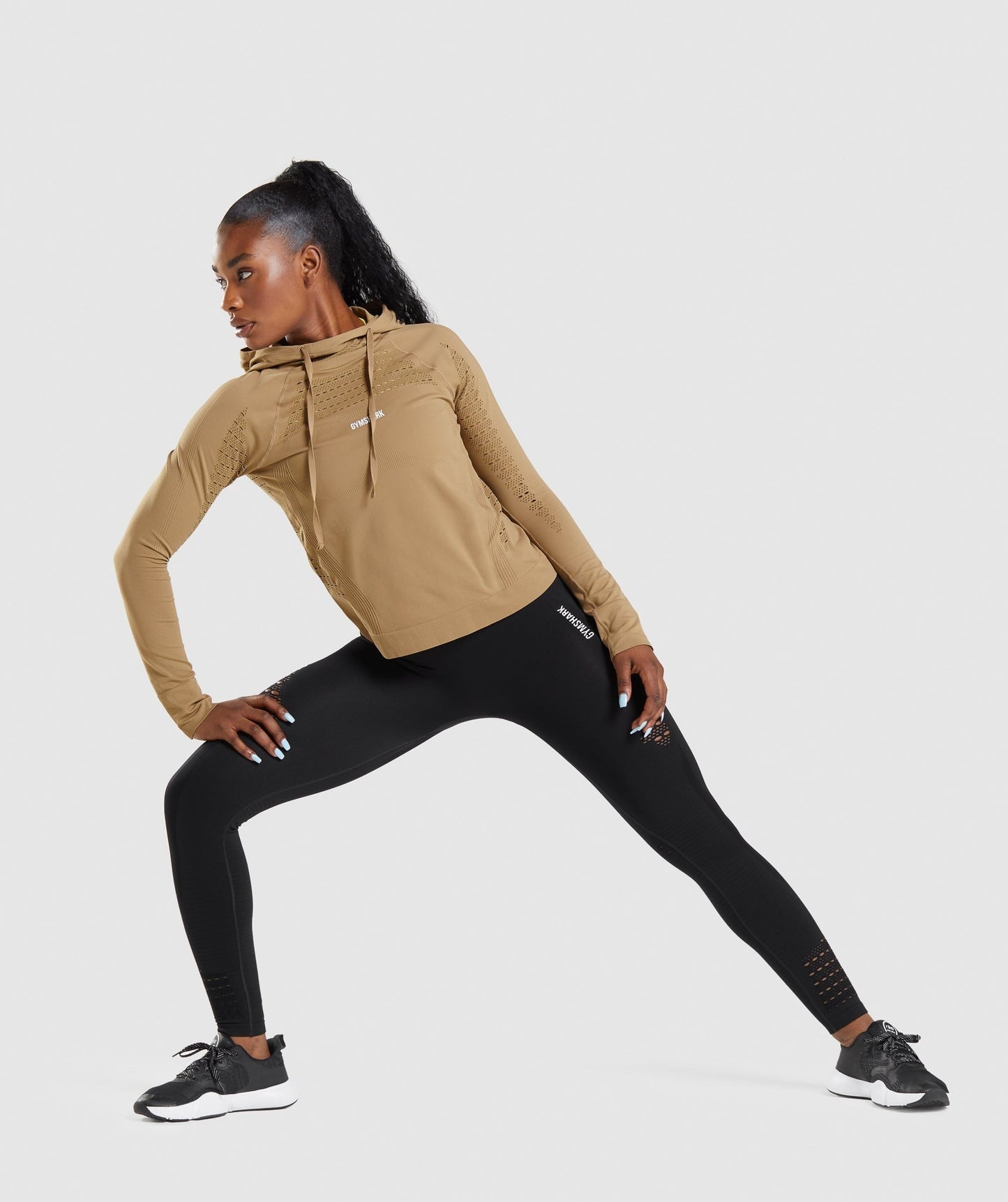 Gymshark Energy Seamless Hoodie - Biscotti Brown