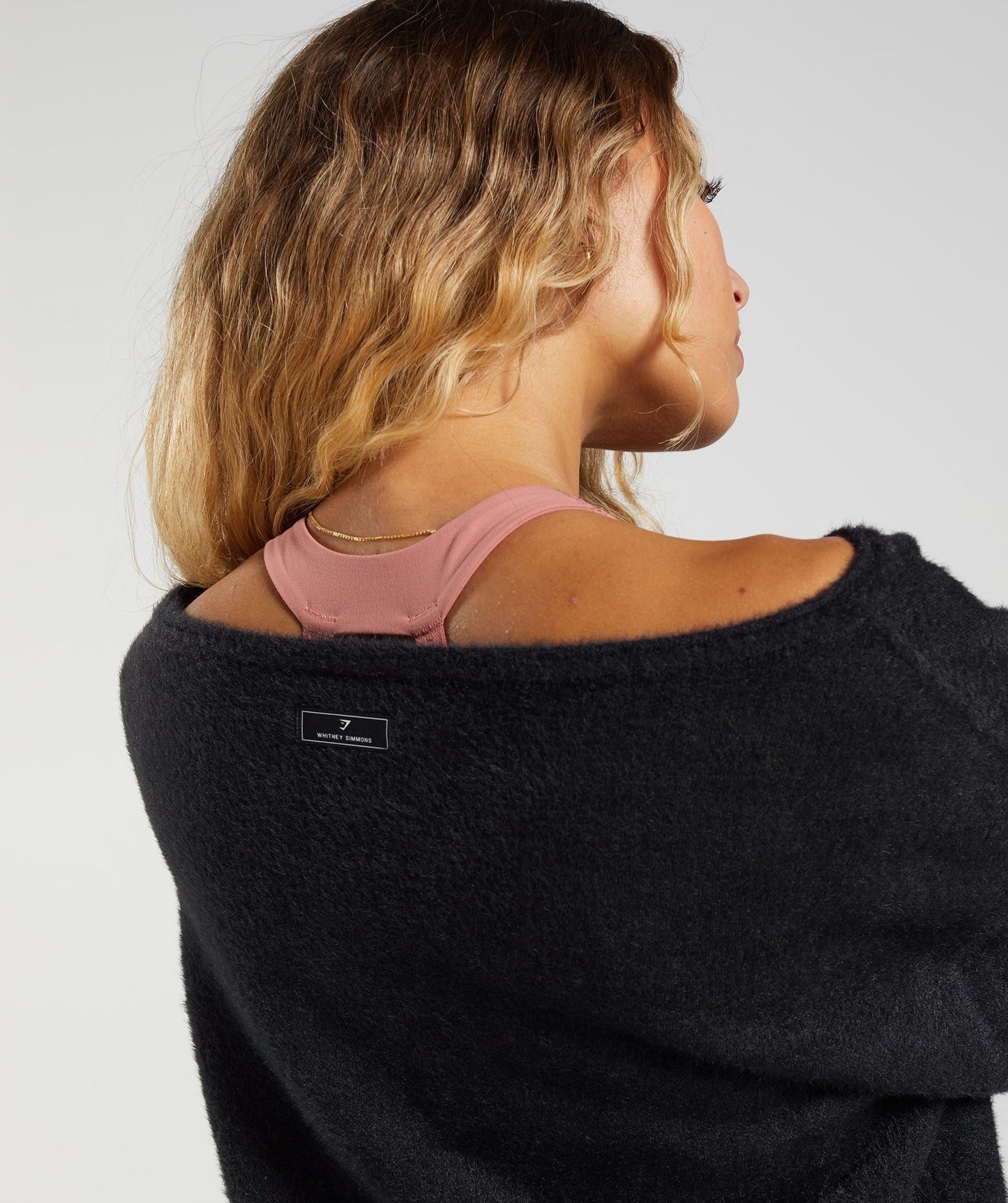 Gymshark Whitney Oversized Eyelash Knit Sweater - Black