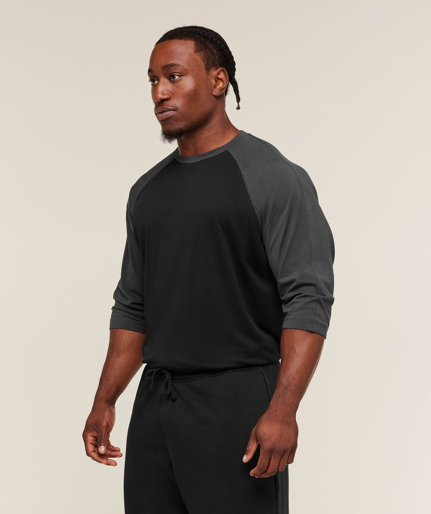 Gymshark 1/3 LS Graphic T-Shirt - Metal Grey/Black