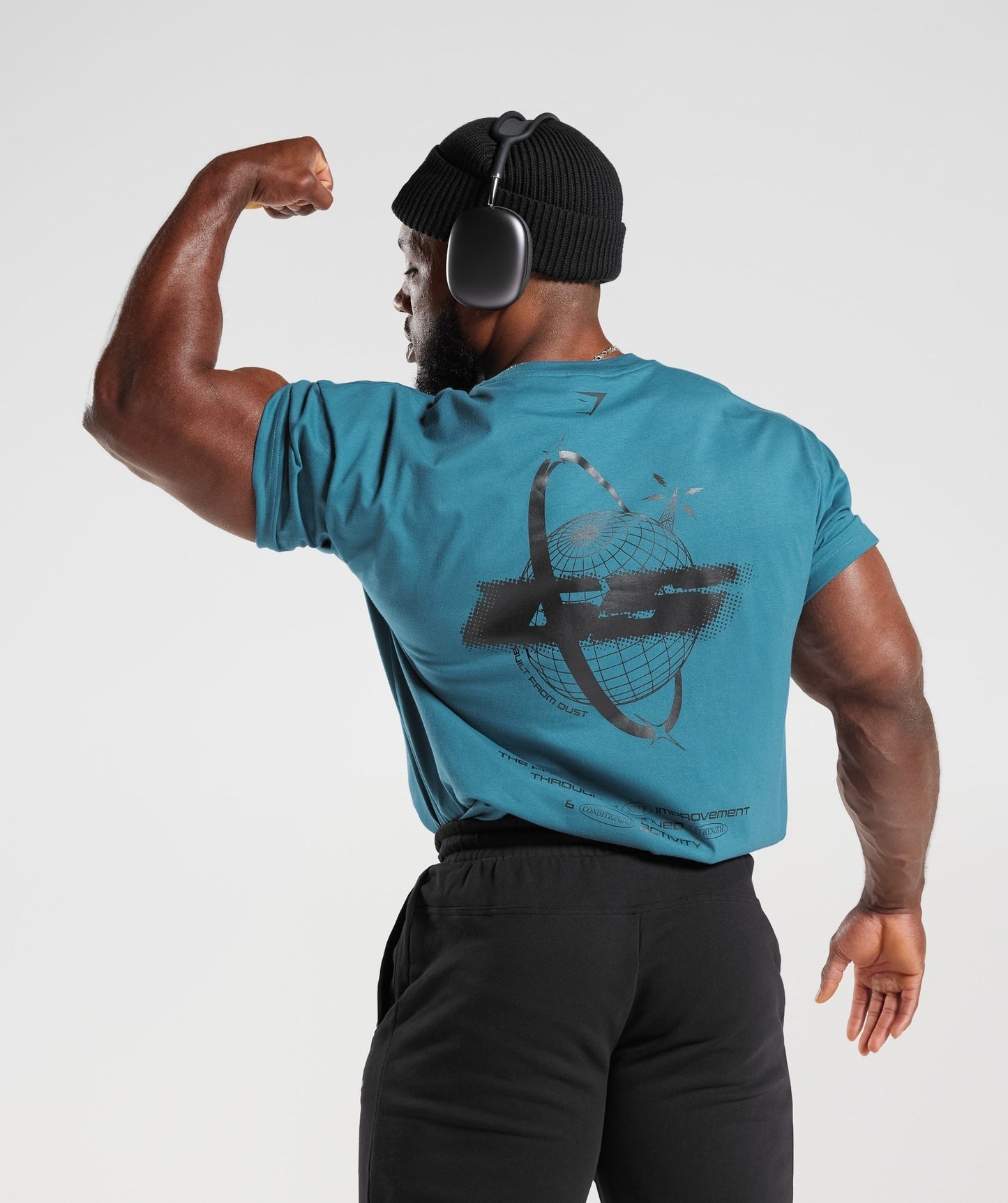 Gymshark Intergalactic Lifting Oversized T-Shirt - Terrace Blue
