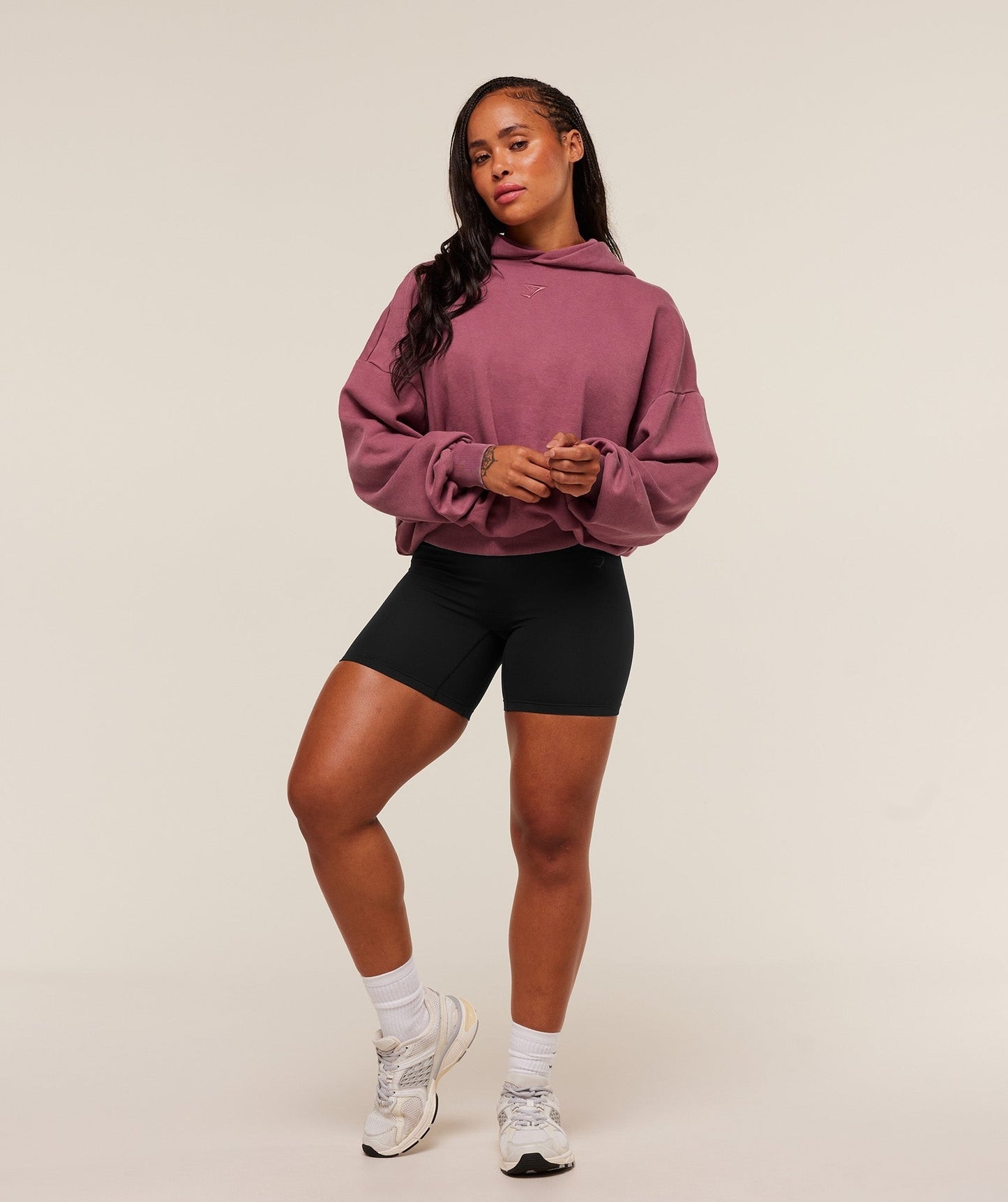 Gymshark Power Washed Oversized Hoodie - Reset Pink/Acid Wash
