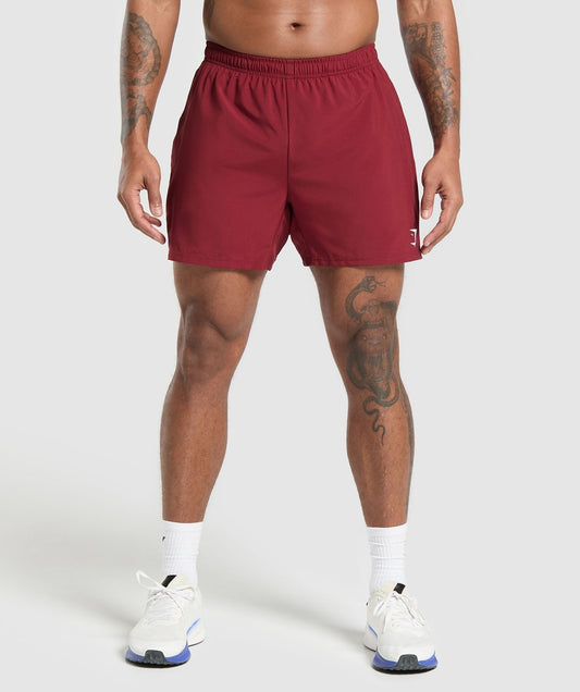 Gymshark Arrival 5" Shorts - Sets Red