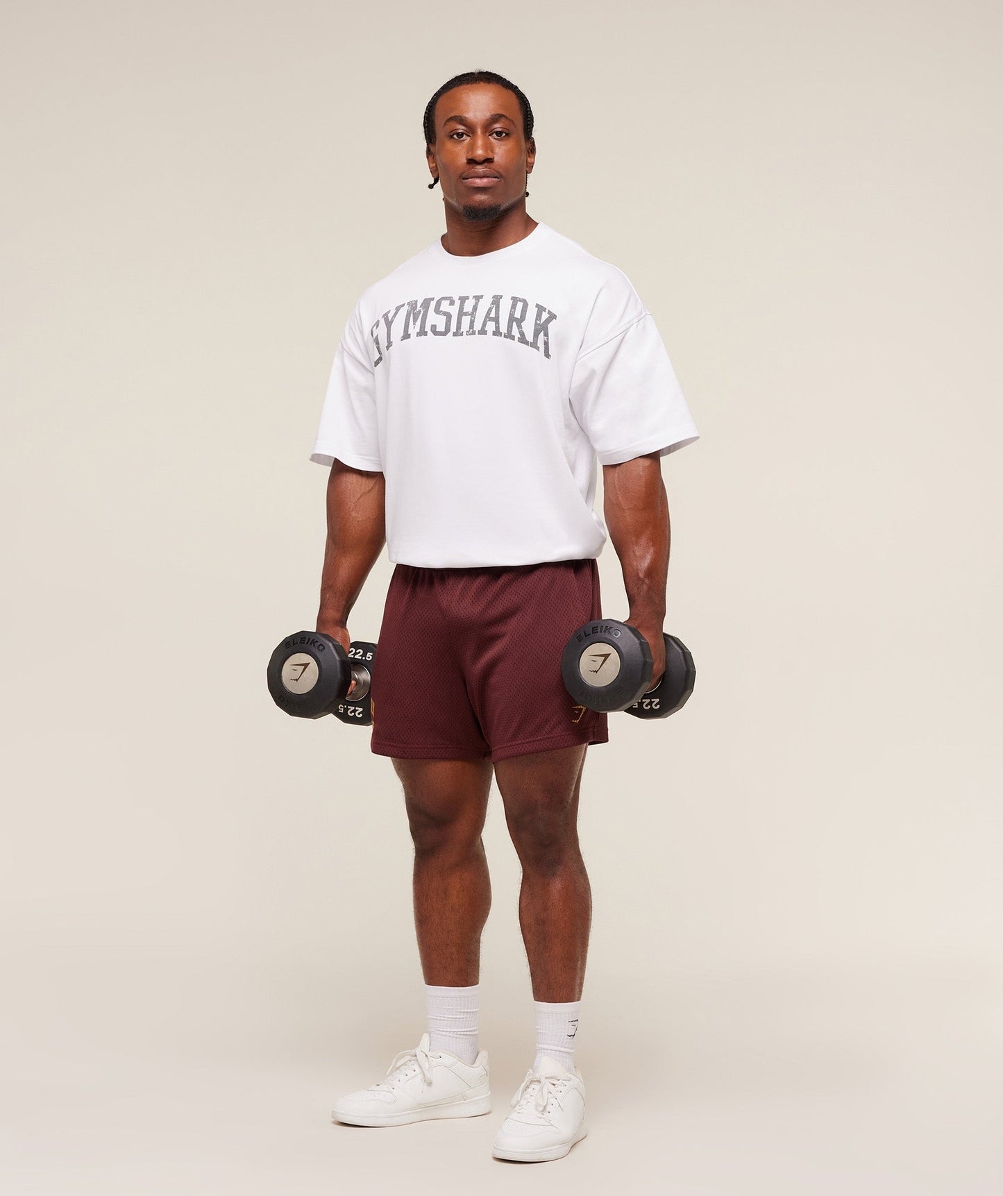 Gymshark Lifting Mesh 5" Shorts - Rich Maroon