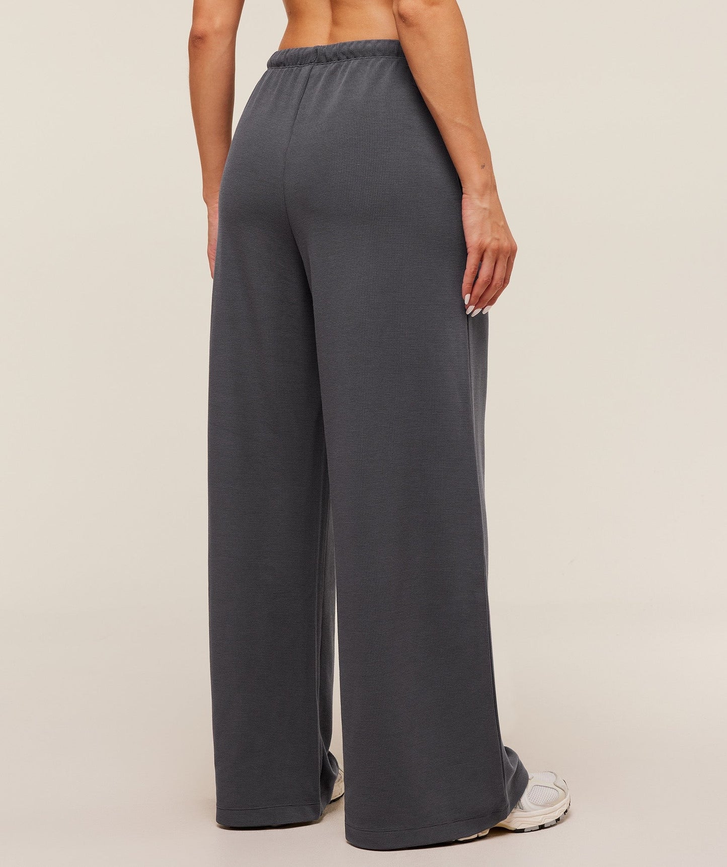 Gymshark Waffle Wide Leg Pants - Grey