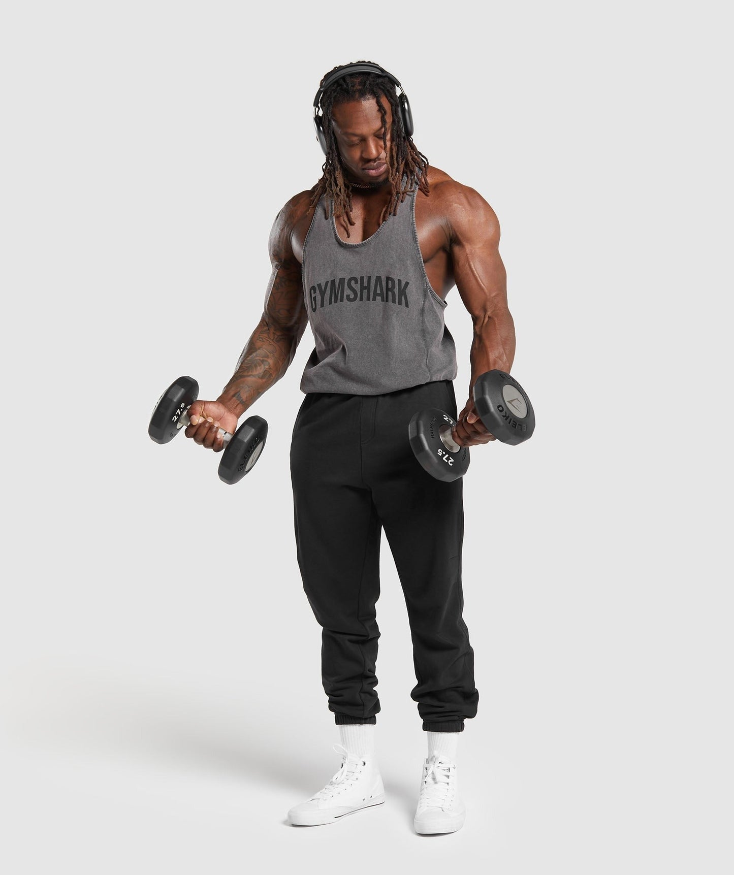 Gymshark Power Washed Stringer - Onyx Grey