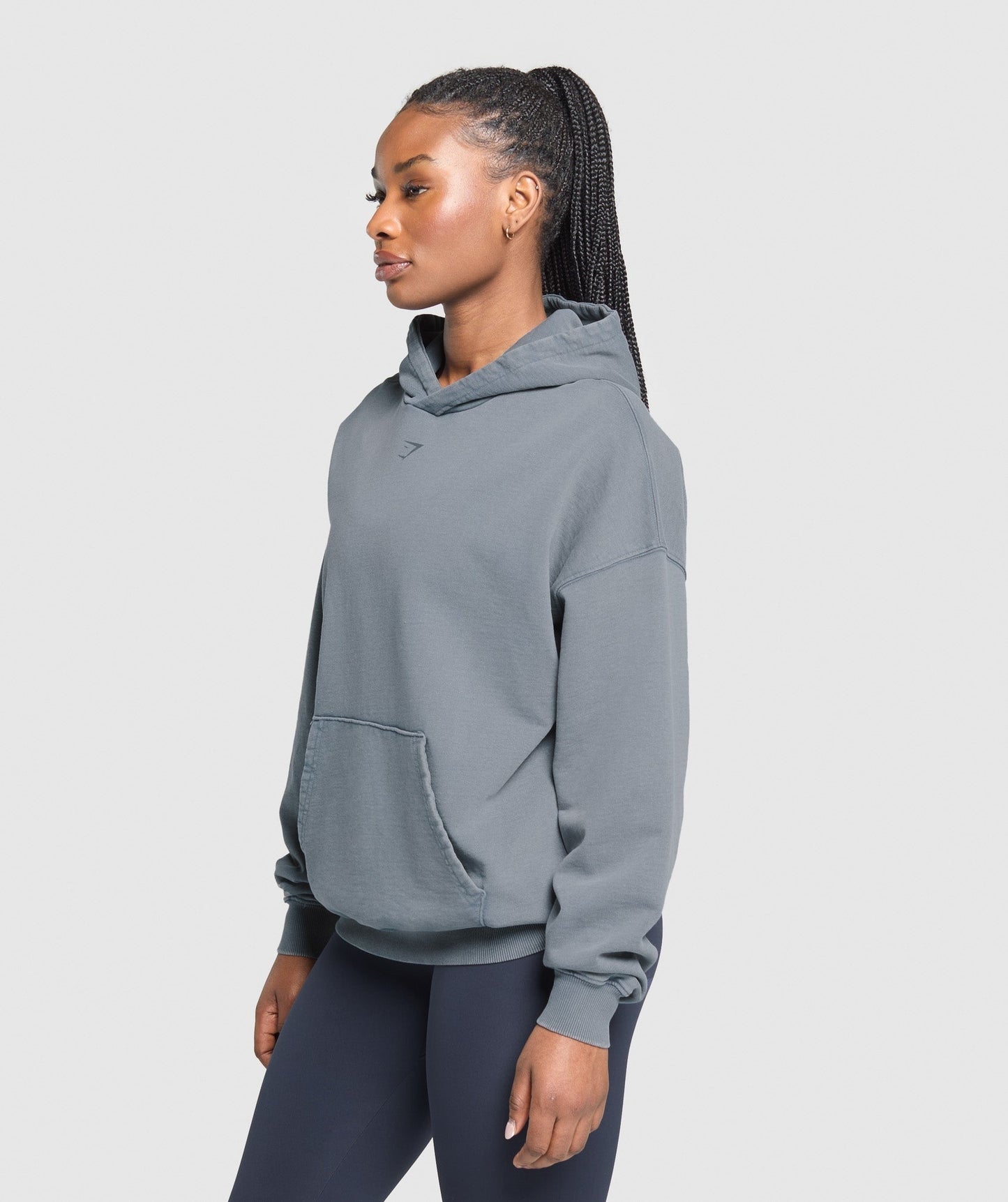 Gymshark GSLC Graphic Oversized Hoodie - Iron Blue
