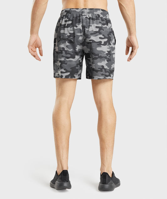 Gymshark Arrival 7" Shorts - Grey Print