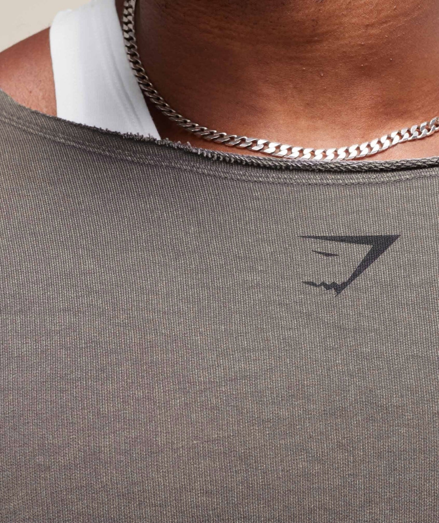 Gymshark Heritage Washed Rag Top - Onyx Grey