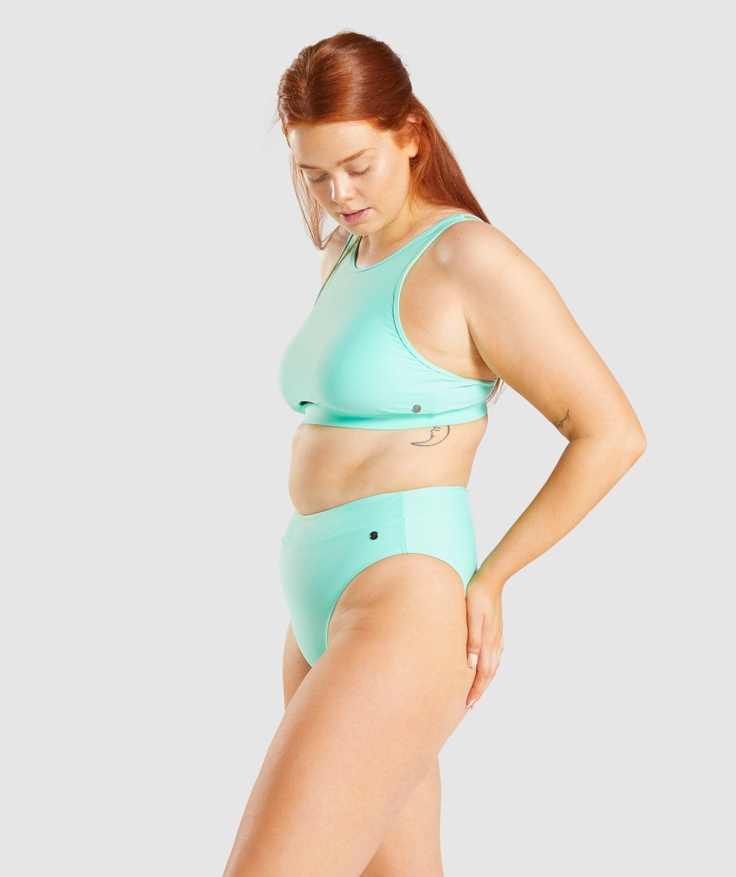 Gymshark High Rise Bikini Top - Turquoise