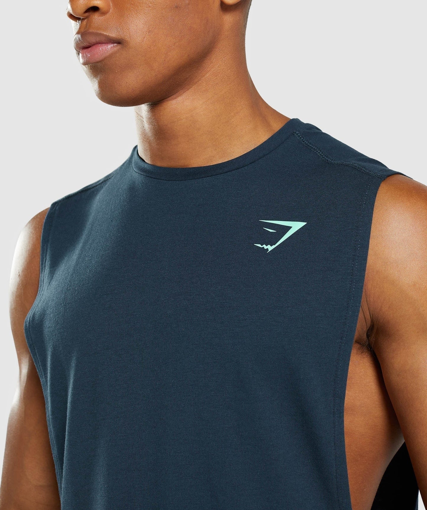 Gymshark Bold Drop Arm Tank - Navy