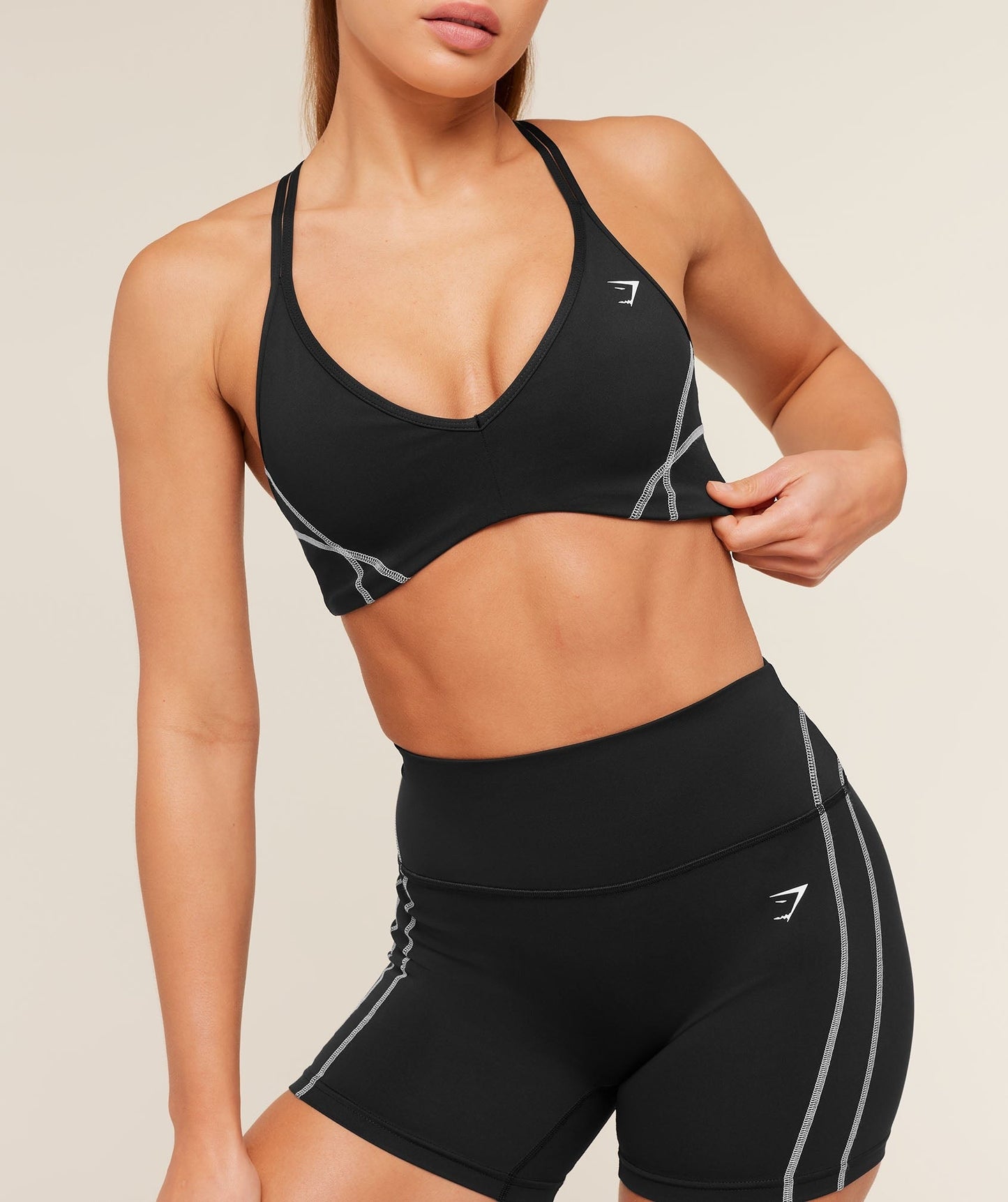 Gymshark Volt Light Support Sports Bra - Black/White