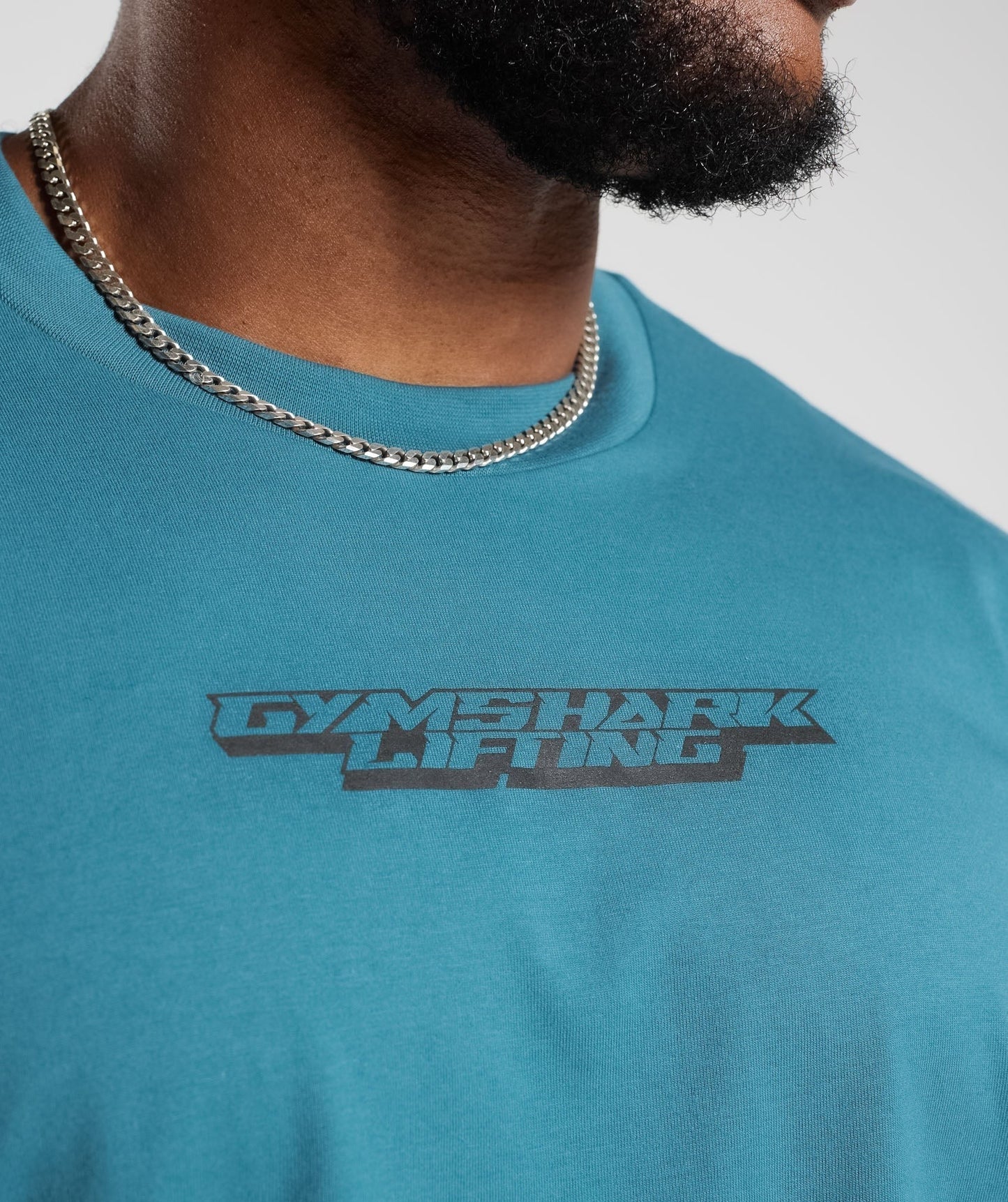 Gymshark Intergalactic Lifting Oversized T-Shirt - Terrace Blue