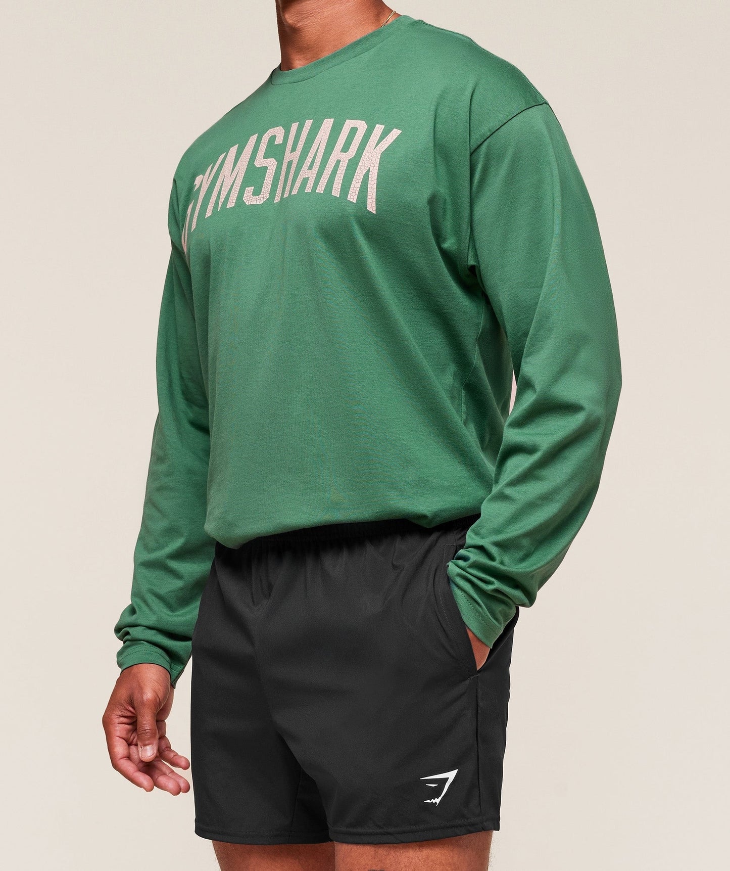 Gymshark Worn Graphic Long Sleeve T-Shirt - Lift Green