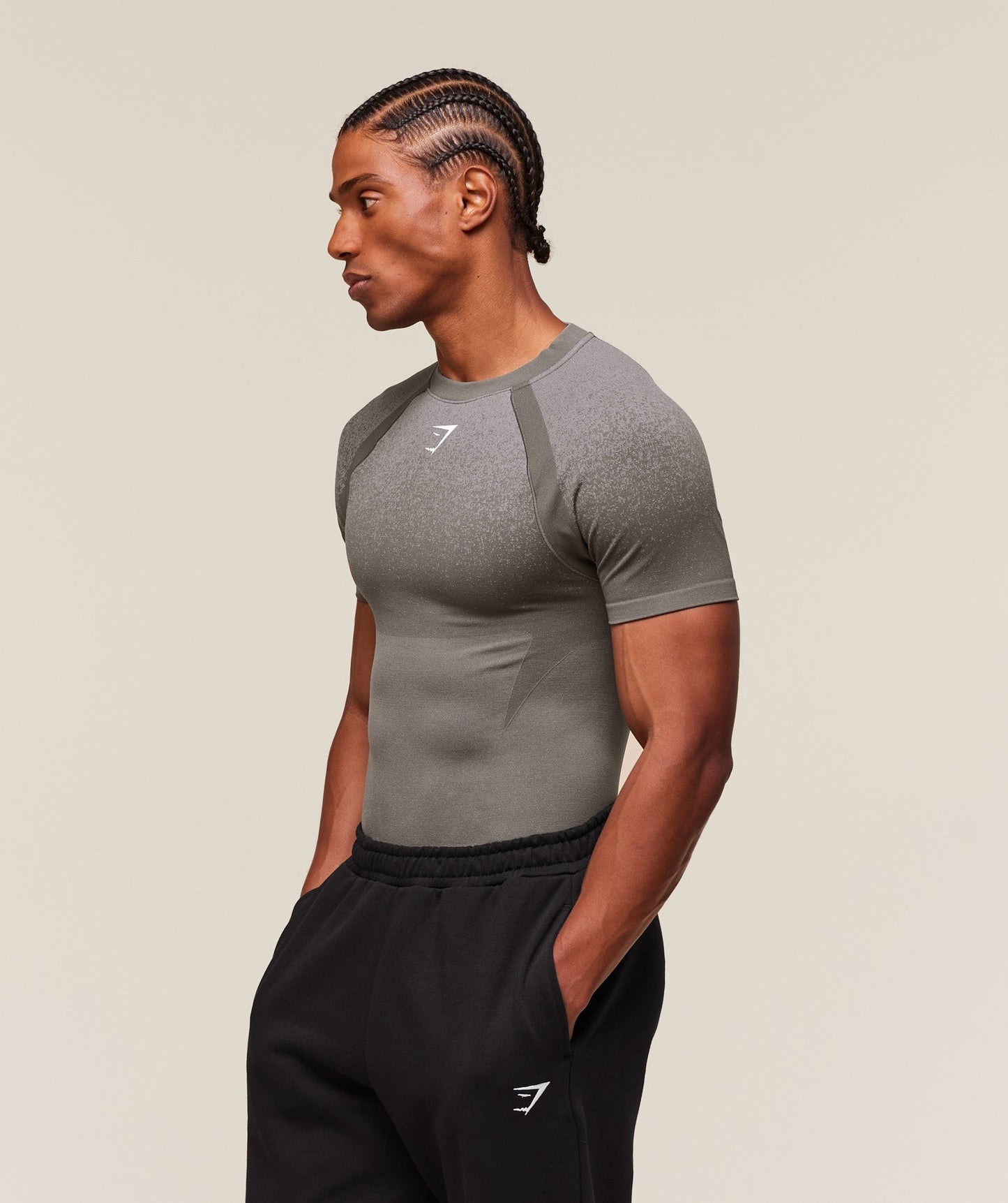 Gymshark Shadow Seamless T Shirt - Meteor Grey