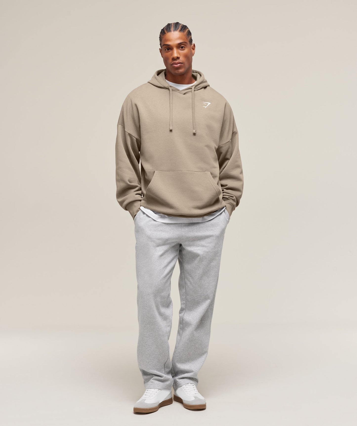 Gymshark Crest Oversized Hoodie - Lifestyle Brown