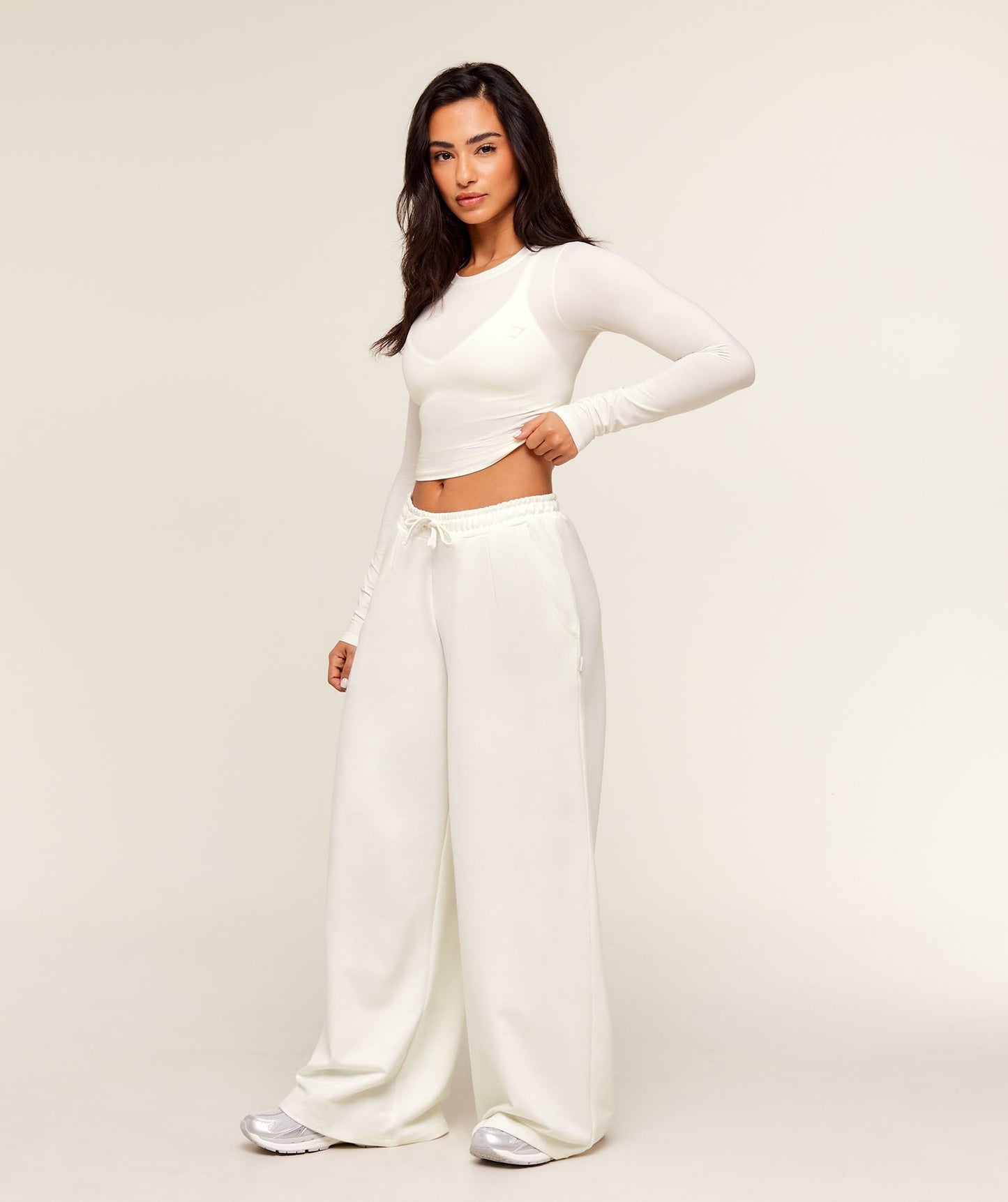 Gymshark Lightweight Wide Leg Pant Short - Soft White