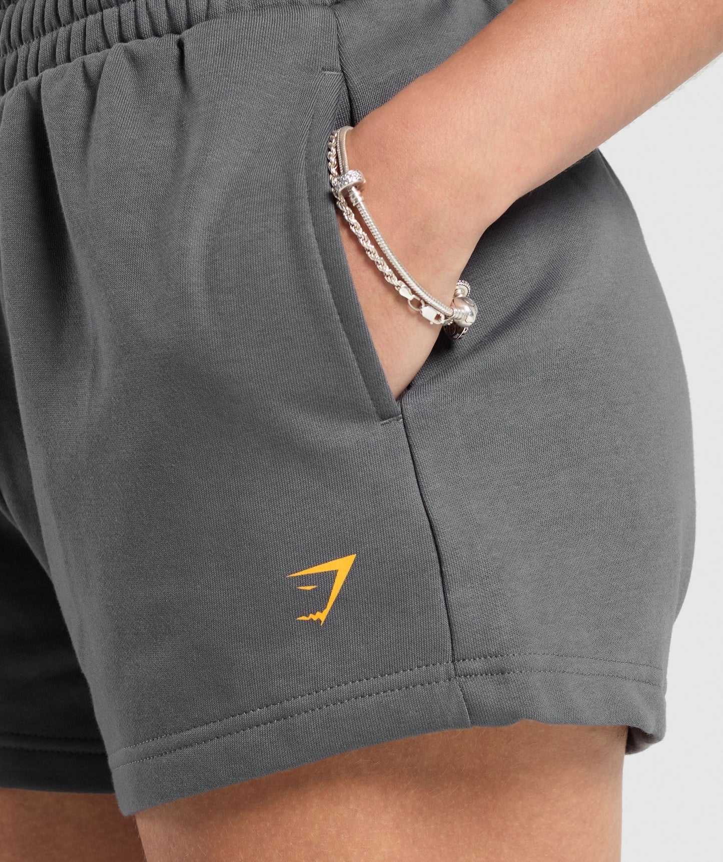Gymshark Strong Girl Lifting Club Graphic Shorts - Pitch Grey