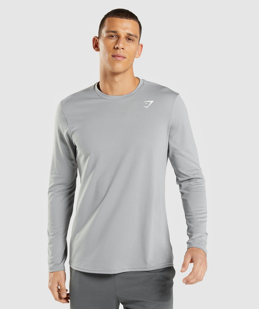 Gymshark Arrival Long Sleeve T-Shirt - Smokey Grey