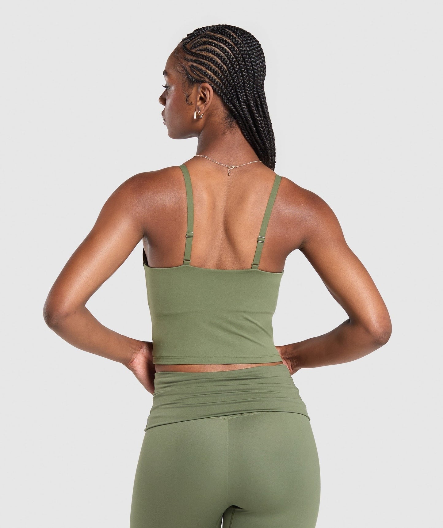 Gymshark Training Cami Tank With Shelf - Core Olive