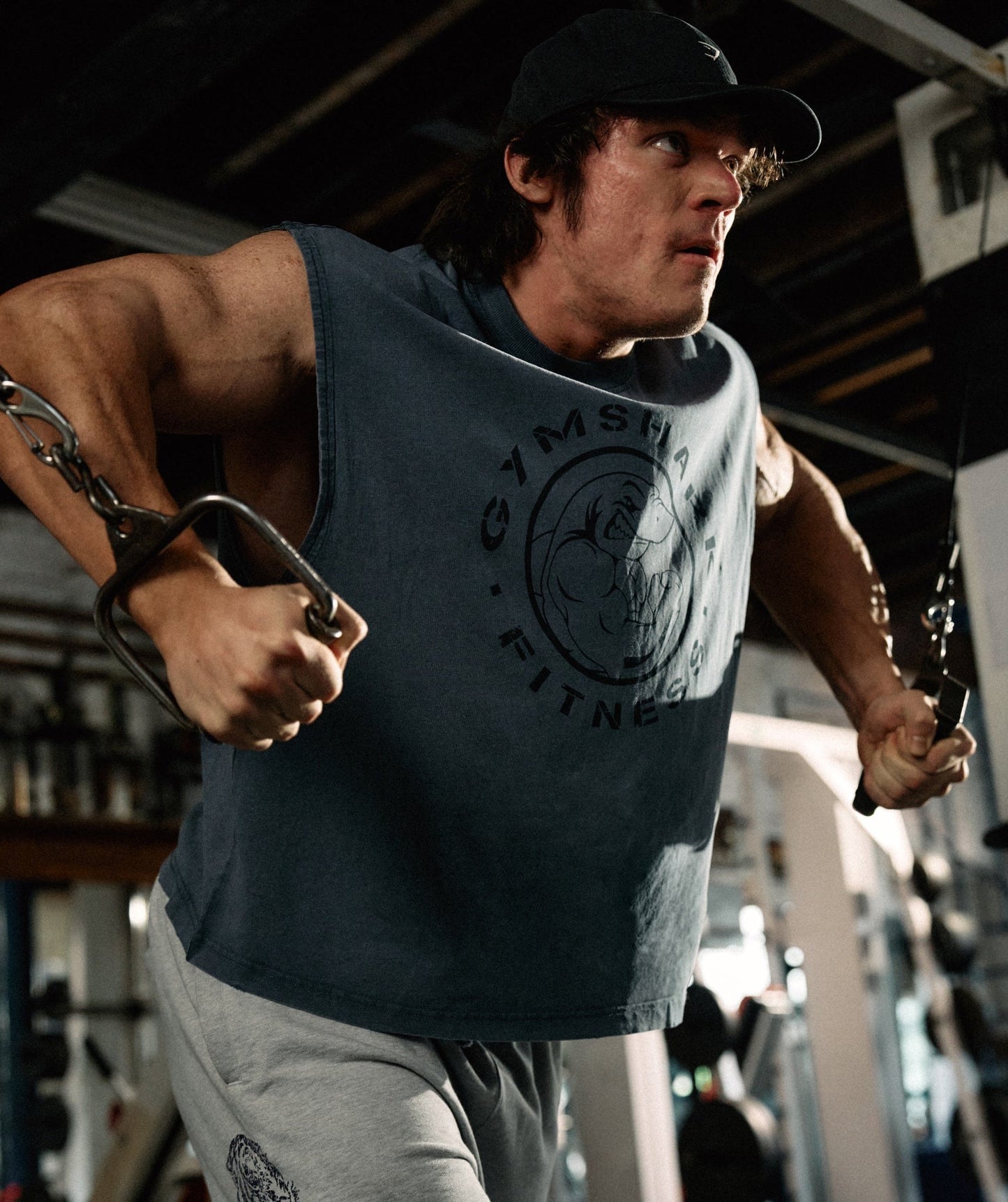 Gymshark Vintage Legacy Tank - Stealth Blue