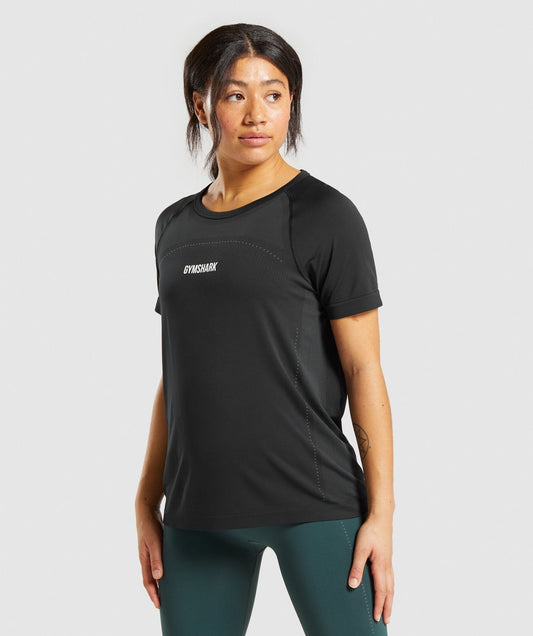 Gymshark Breeze Lightweight Seamless T-Shirt - Black